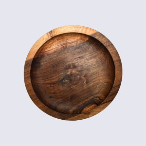 Grand plat à couscous en bois de noyer